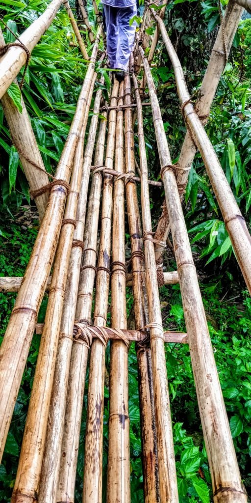 Mawryngkhang Wahkhen Meghalaya India Mawryngkhang trek is a trek to the legendary King of Stones in Wahkhen village of Meghalaya. The Mawryngkhang trek involves walking on bamboo bridges over broomstick farms and deep gorges.Wahkhen village is located in the Pynursla Tehsil of East Khasi Hills district in Meghalaya, India. It is 42km away from Shillong.Shillong & Cherrapunji are popular tourist places of Meghalaya. #lighttravelaction #meghalaya #incredibleindia #offbeatindia #northeastindia #meghalayatravel #meghalayainhindi