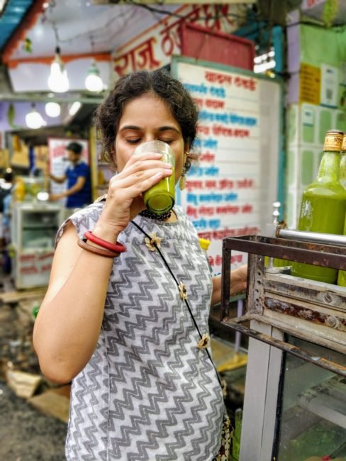Plain thandai drink without bhang served at Badal Thandai for non-bhang customers