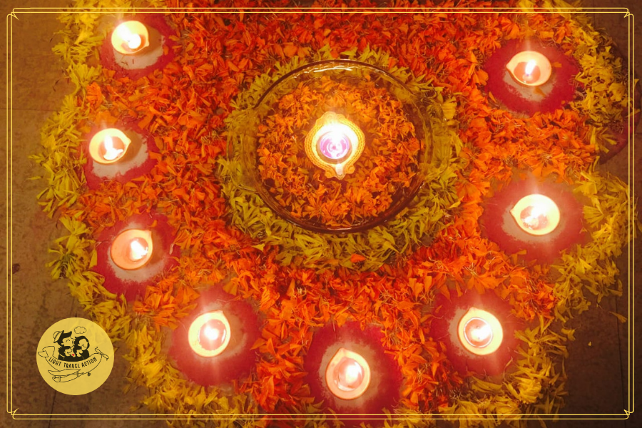 From Diwali decoration ideas for entrance to puja ghar, this blog post is full of Inspiring, beautiful and very doable Diwali decor ideas on a budget. Quick and easy traditional diwali decoration ideas for your home using flowers and diyas.This blog post includes flower rangolis which are easy to make even by kids #diwalidecorations #diwalidecorationsathome #diwalidecorationsideas #diwalidecorationsathomeentrance #diwalidecorationsathomediy #diwalidecorationsoutdoor #diwalidecorationshanging
